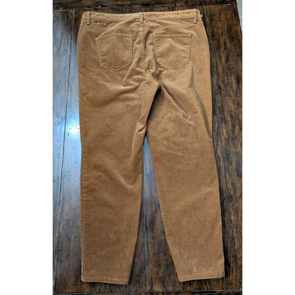 Talbots Corduroy Jeggings Camel Brown Skinny Pant Neutral Trousers Dark Academia - Picture 11 of 11